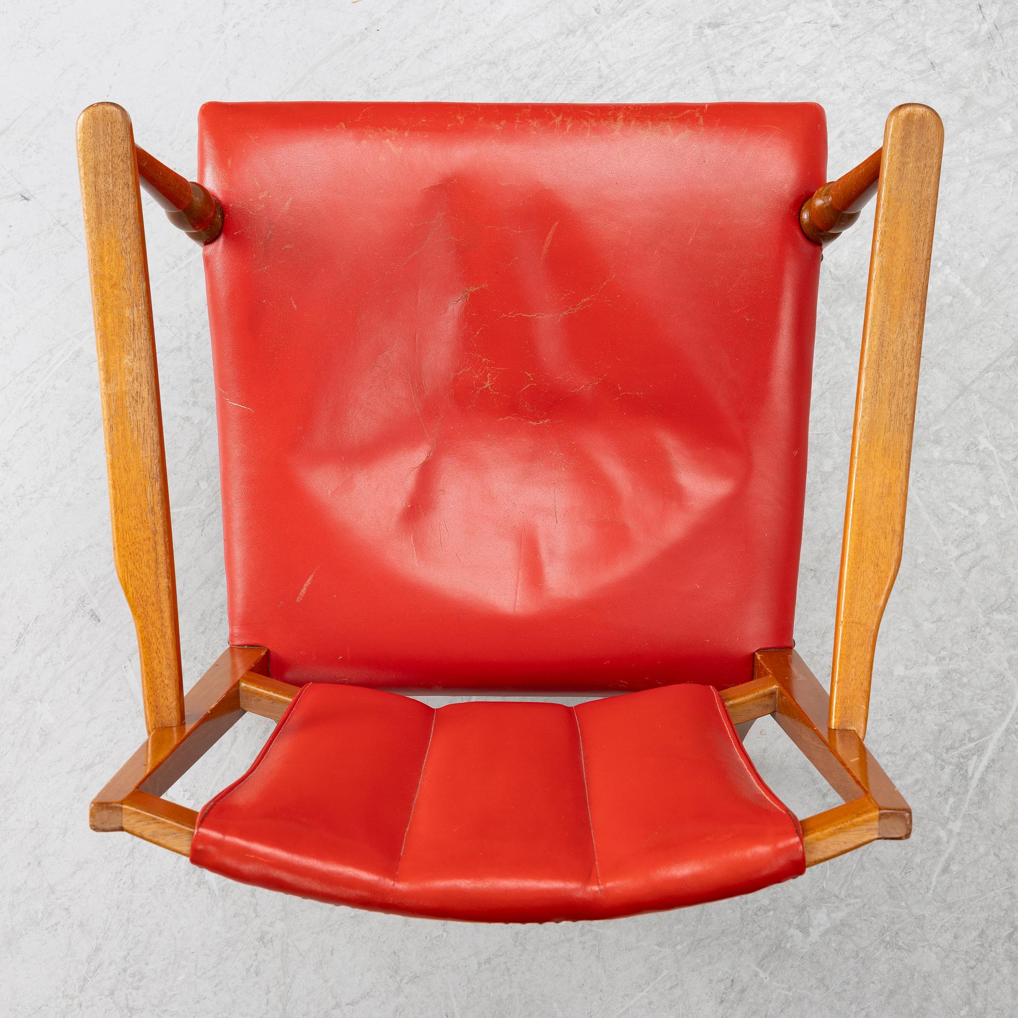 Josef Frank, two armchairs, model B 2067, Svenskt Tenn pre 1985.