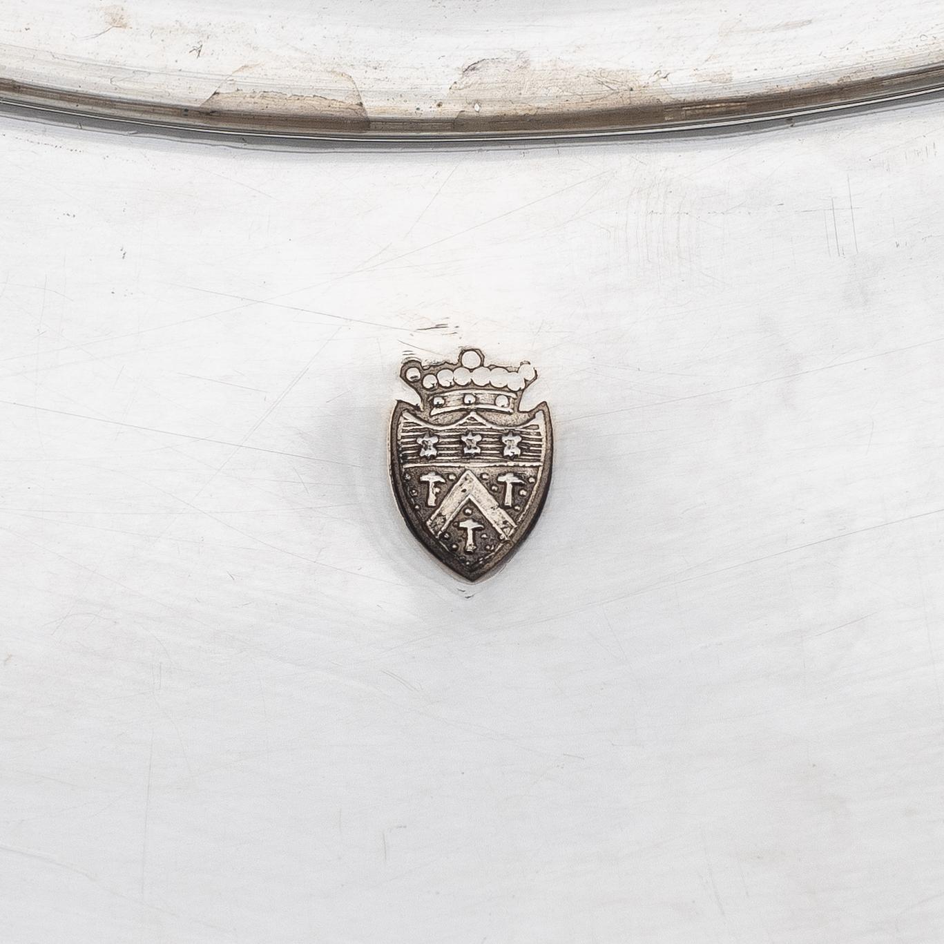 A Swedish Empire silver tureen on stand, mark of Adolf Zethelius, Stockholm 1828.