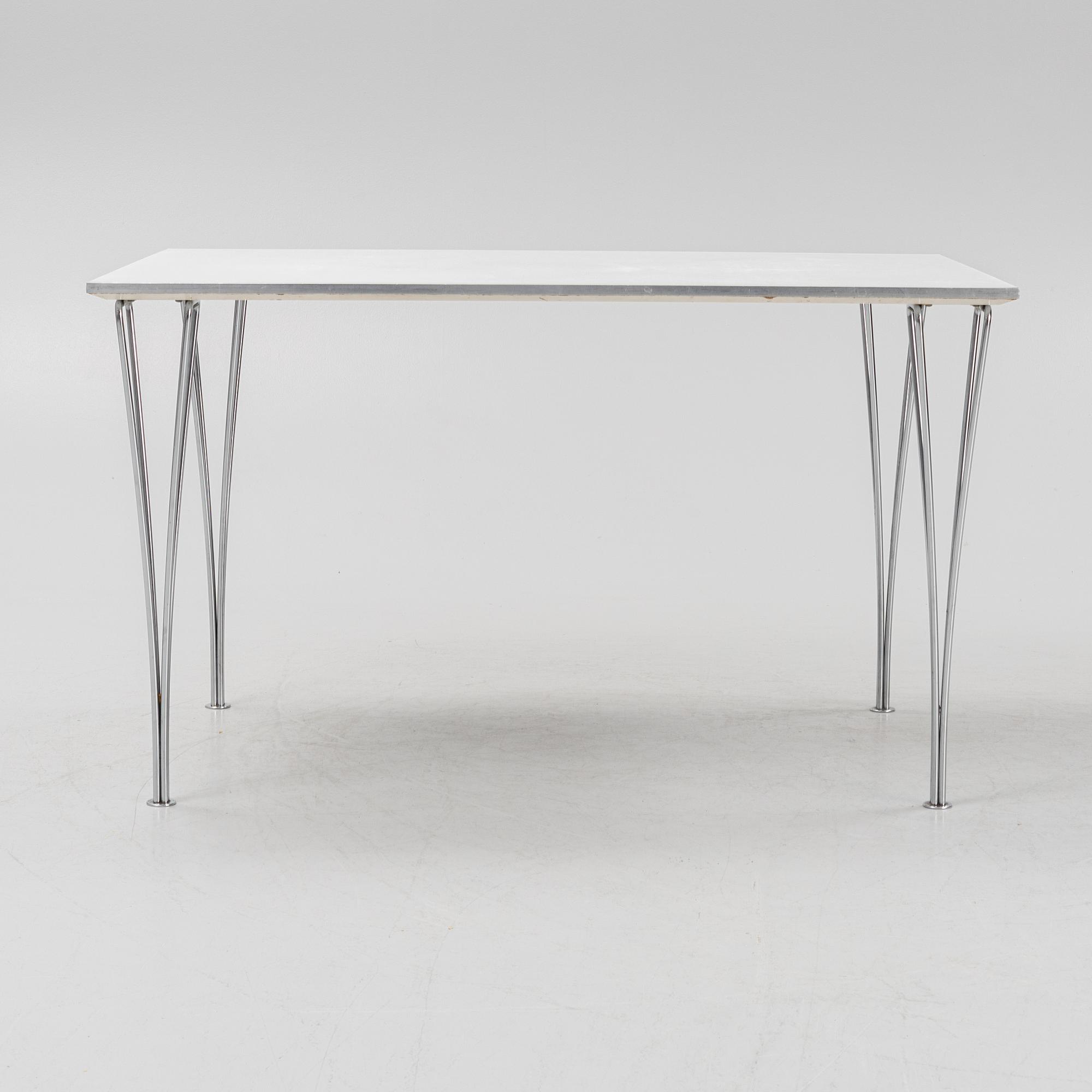Bruno Mathsson, a dining table for Fritz Hansen Denmark, dated 1988.