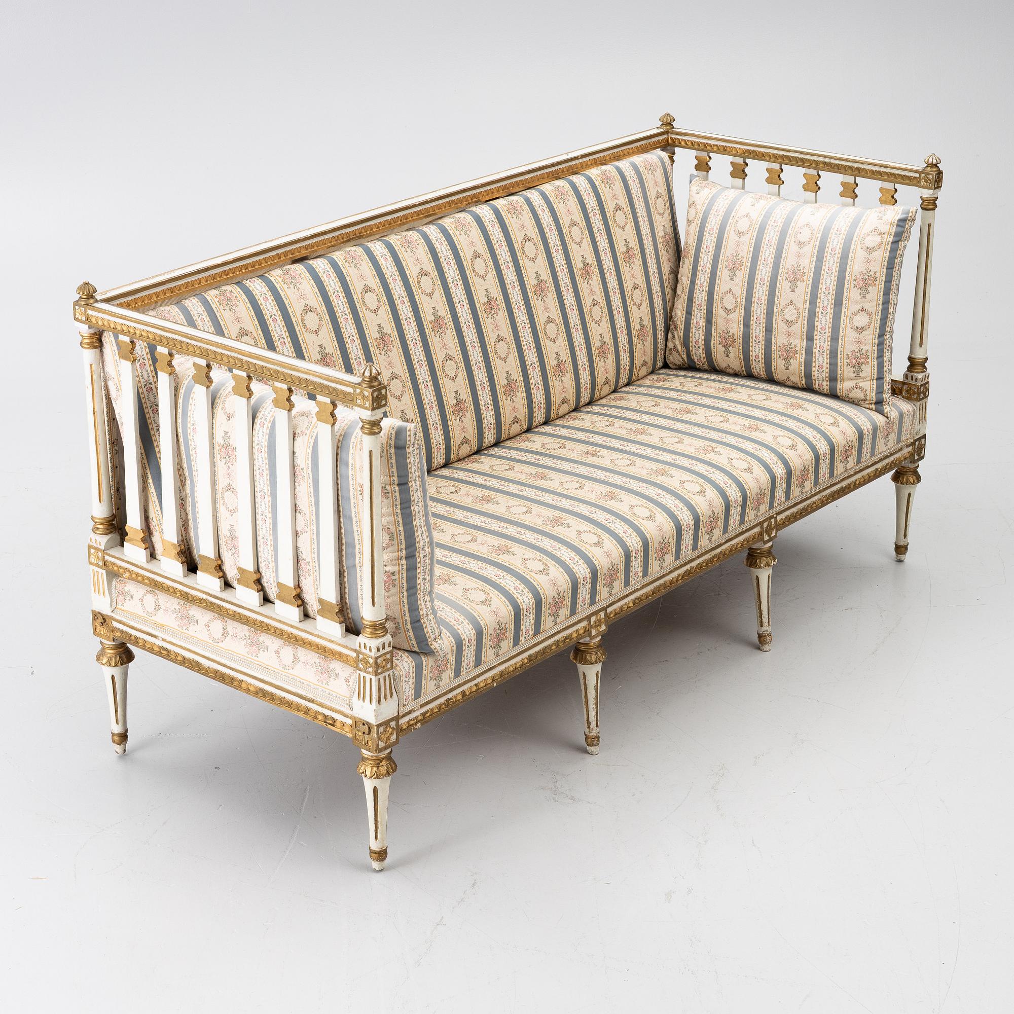 Soffa, sengustaviansk, 1700-talets slut.