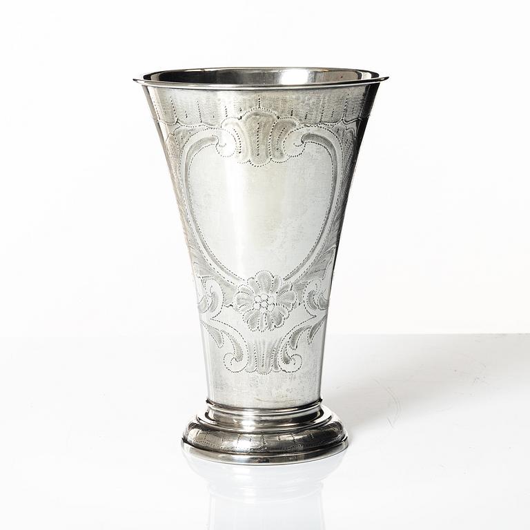 CG Hallberg, bägare, silver, Stockholm 1947.