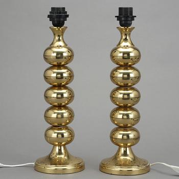 BORDSLAMPOR, ett par, Enco, 1900-talets andra hälft.