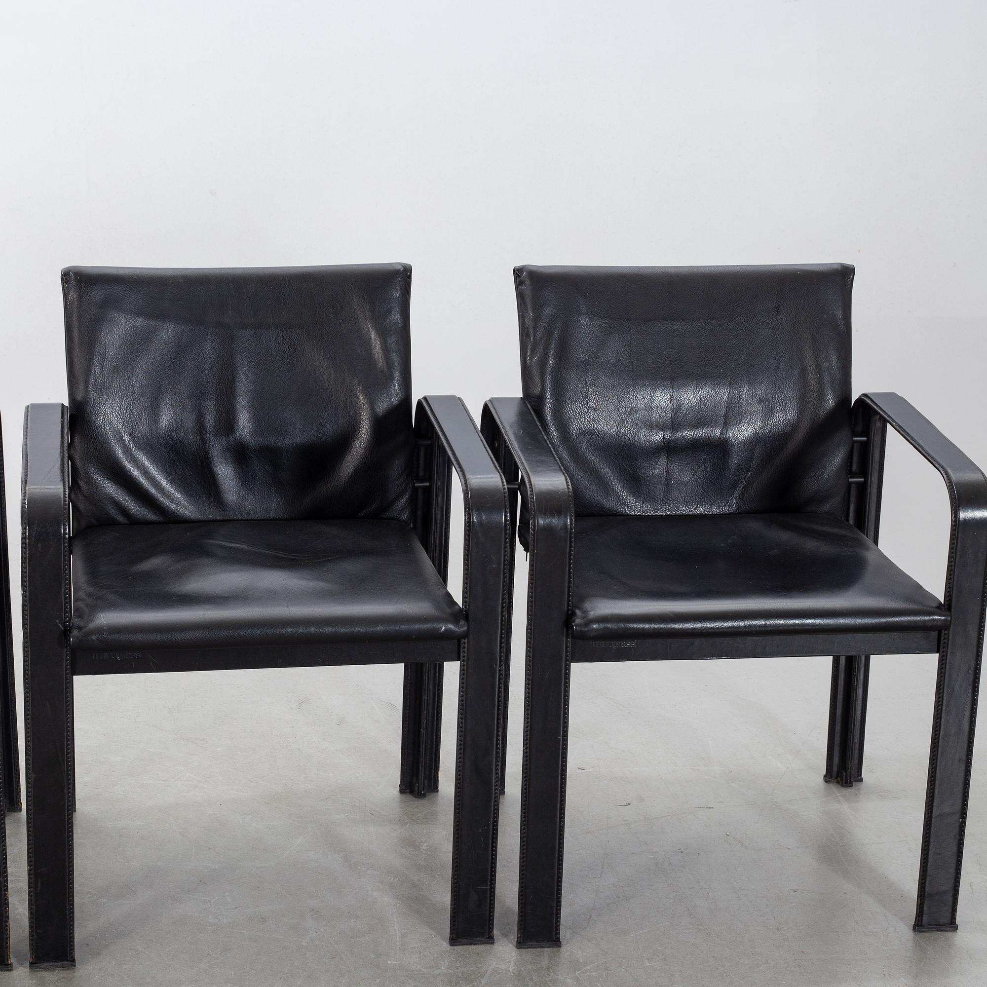 4 ARMCHAIRS, possibly Italy, second half of the 20th century.