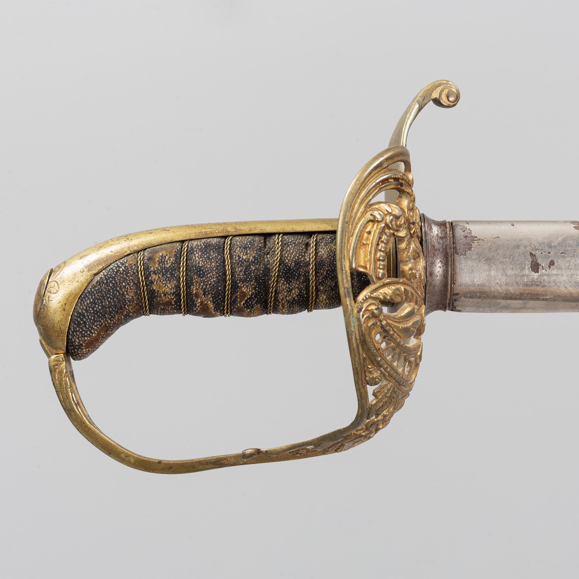 A Swedish officer's sword, second half of the 19th Century.
