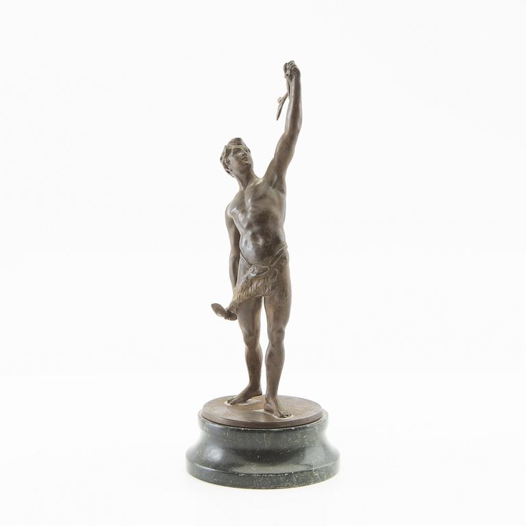 Decorative sculpture, youth with sword.