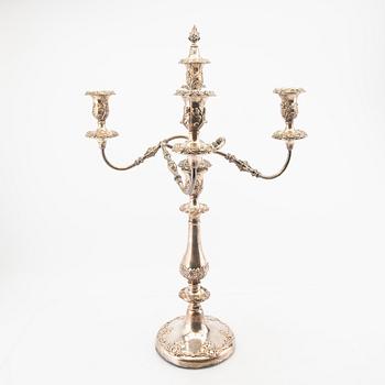 A pair of Ne Rococo epns candelabras mid 1800s.