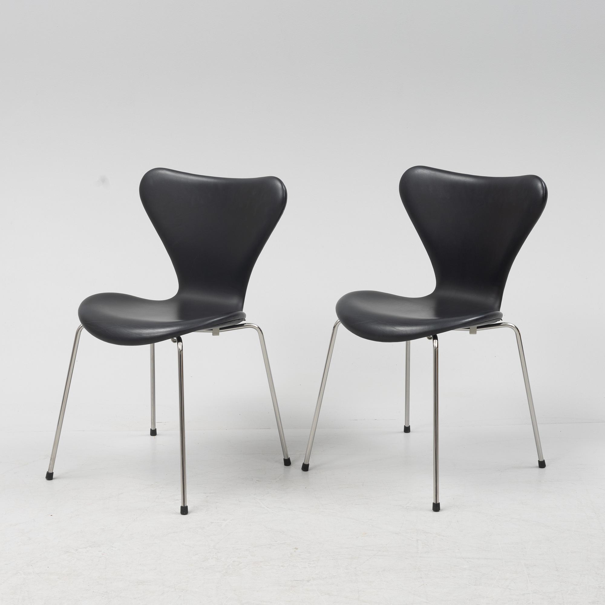 Arne Jacobsen, stolar, 7 st, Republic of Fritz Hansen, 2000-tal.