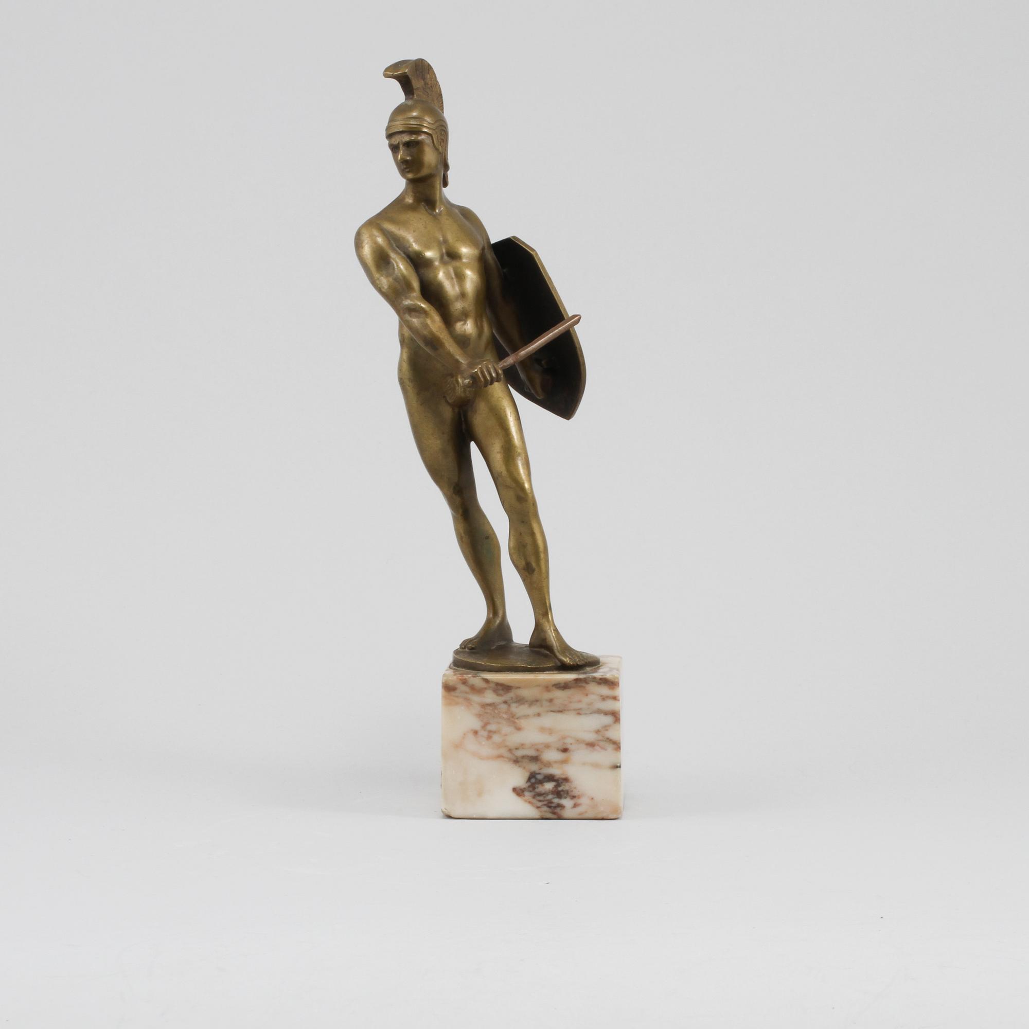 FRANZ IFFLAND, skulptur, patinerad brons, signerad.
