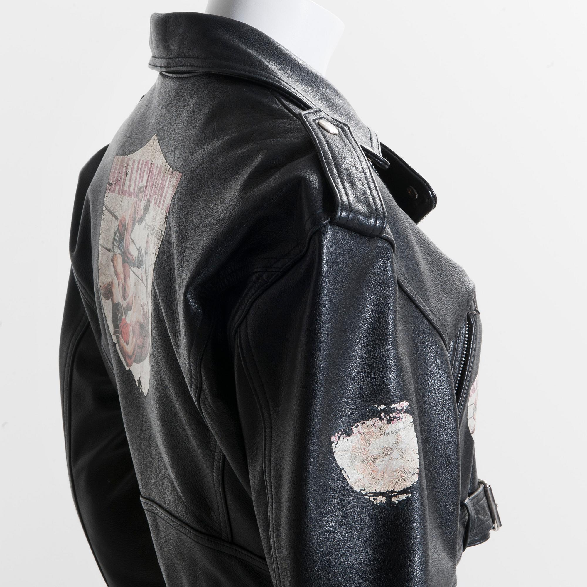 SKINNJACKA, "Bikermodell", Jean Paul Gaultier, 1980-tal, Storlek M.