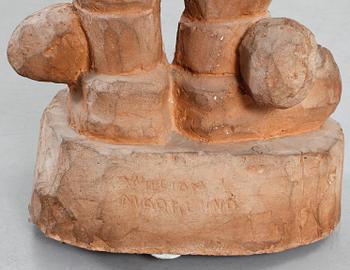 FIGURIN, terracotta. William Marklund, sign.