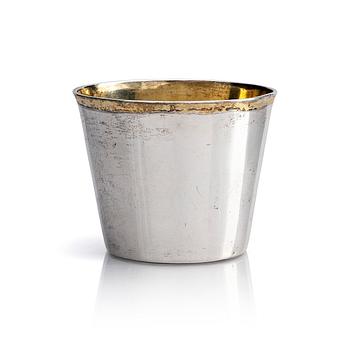 240. A Swedish parcel-gilt silver hunter’s beaker, mark of Pehr Zethelius, Stockholm 1771.