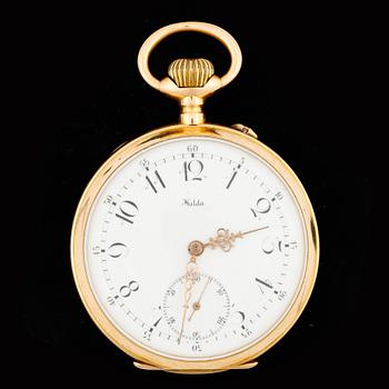 HERRFICKUR, guld 18k, Halda, T-verk, numrerad 9904. Tot ca 94 gram.