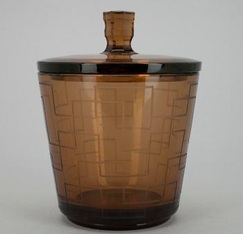 SKÅL samt LOCK, glas, möjligen Göran Hongell, 1930/1940-tal.