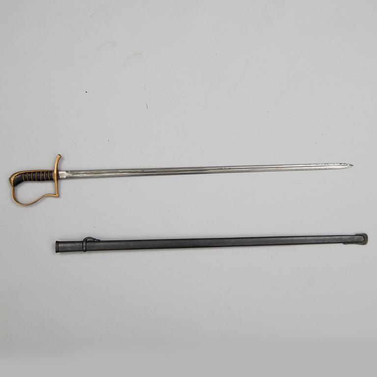 A Swedish NCO's sabre 1899 pattern with scabbard.