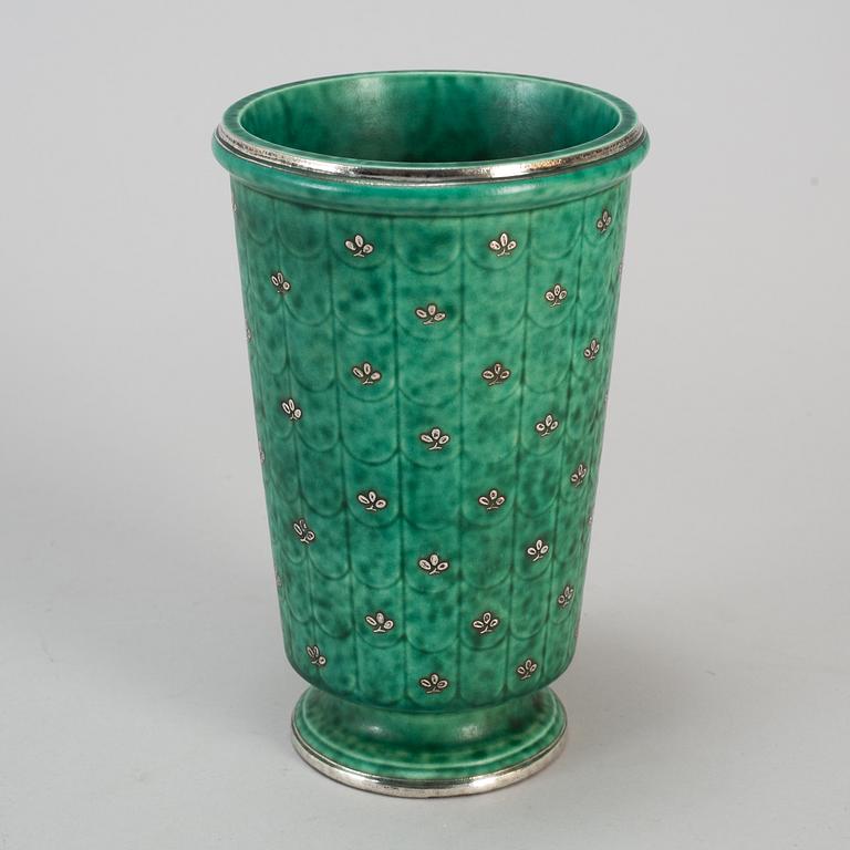 'Argenta' vase and plate, Gustavsberg.