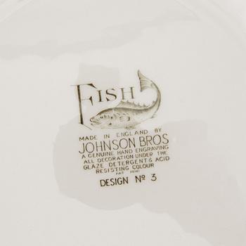 Service 8 pcs "Fish" Johnson Bros England, ironstone, first half/mid 20th century.