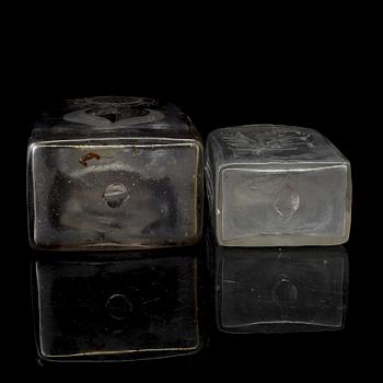 Two 19th century glass bottles.