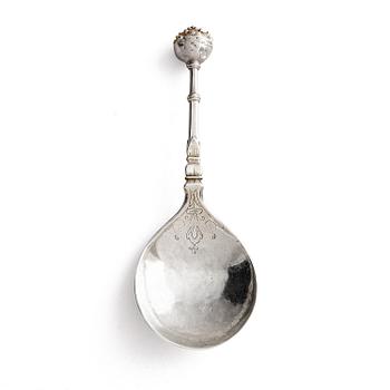 238. A Swedish 17th century silver spoon, mark of Anders Larsson, Norrköping (1636-1670).