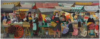 211. Pelle Åberg, "Torghandel på Hötorget".