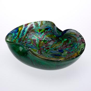 SKÅL, glas, AVeM Zanfirico millefiori 'tutti-frutti' 1950-60-tal.