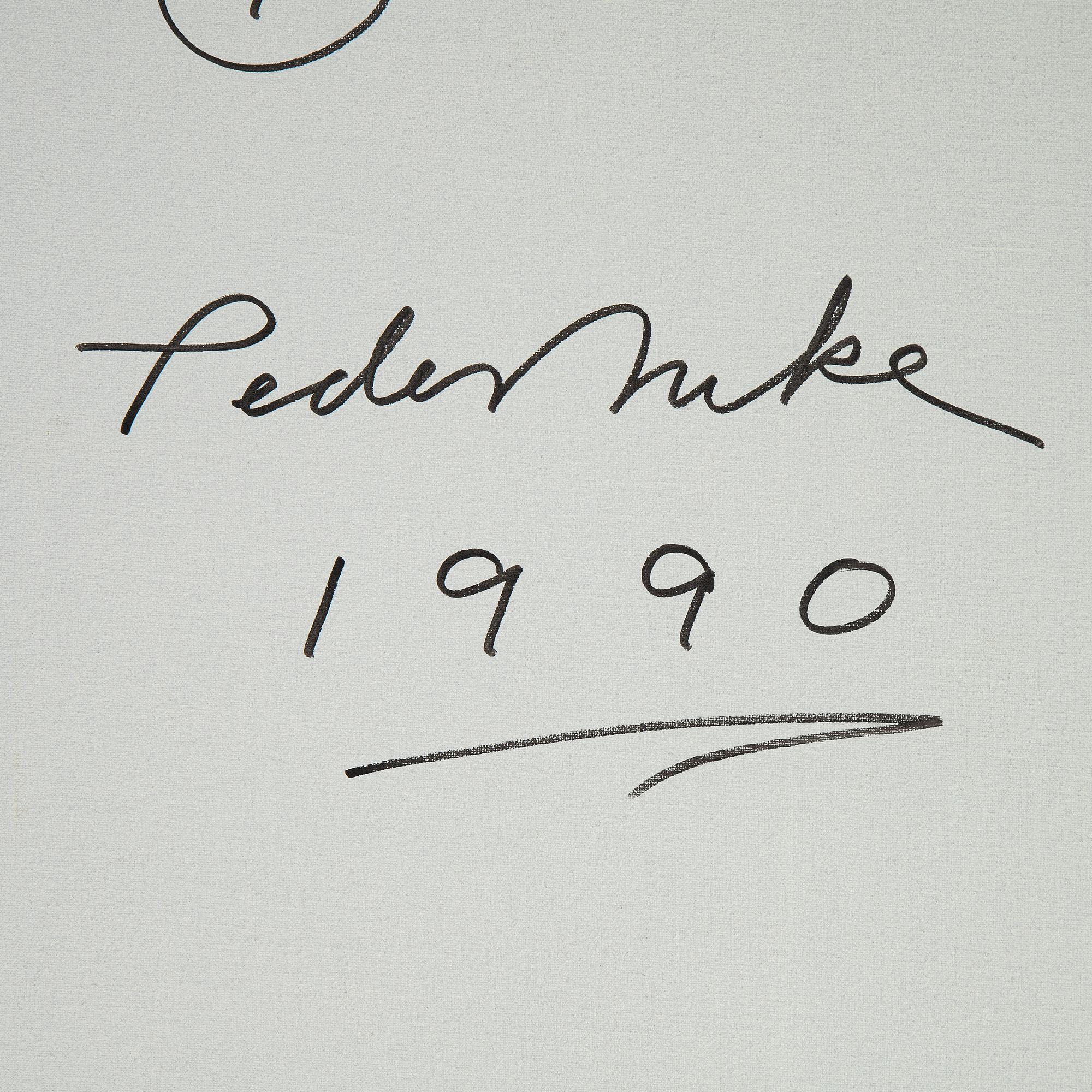 Peder Duke, Polyptyk, oil on canvas/panel, 8 parts, signed and dated 1990 verso.