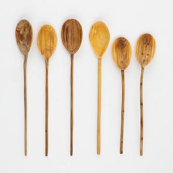 Magnus Ek, a set of six wood spoons for Oaxen Krog.