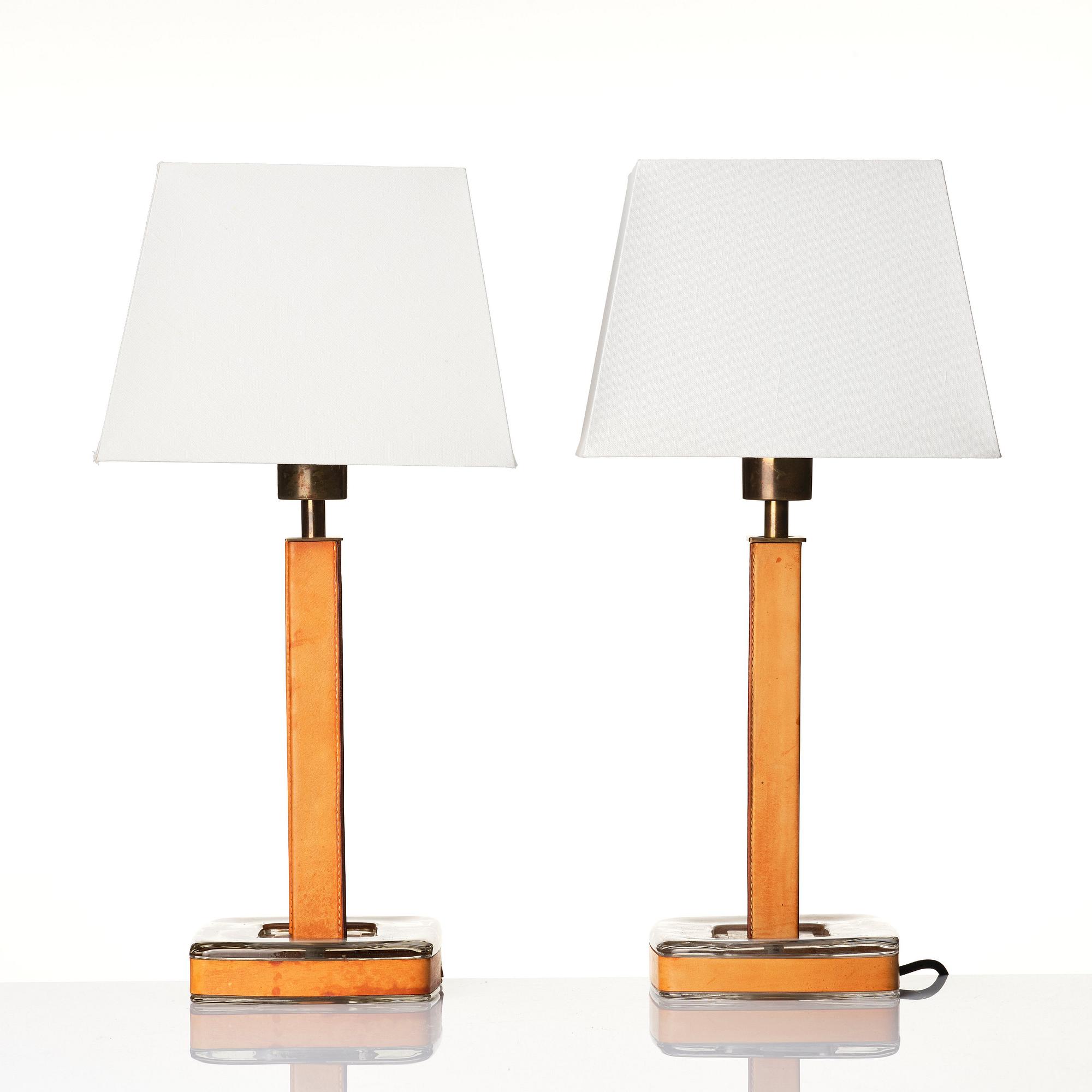 Uno Westerberg, a pair of table lamps, model '15773', Arvid Böhlmarks Lampfabrik, Sweden, 1960s.