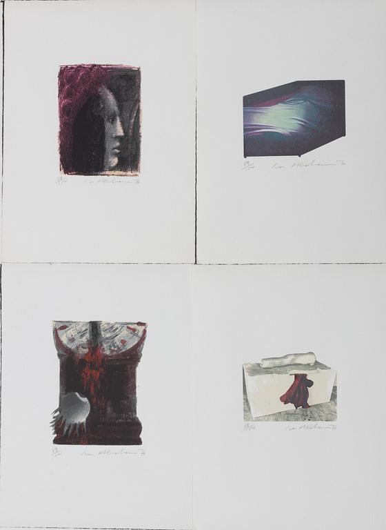 Ivor Abrahams, "E.A. Poe. Tales and Poems", 20 färgserigrafier, 1976.
