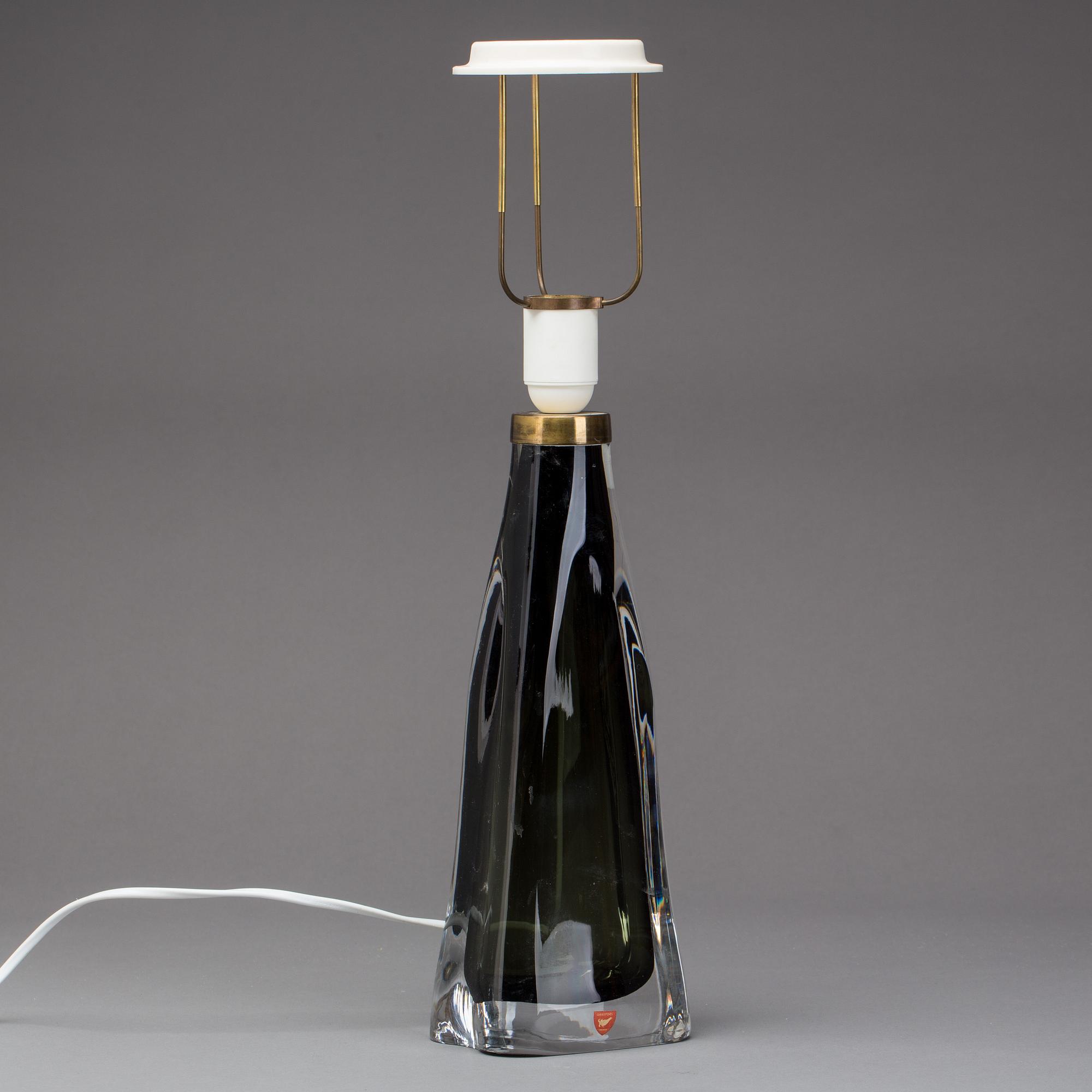 CARL FAGERLUND, a glass table lamp.