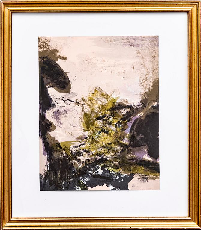 Zao Wou-ki, colour lithograph.