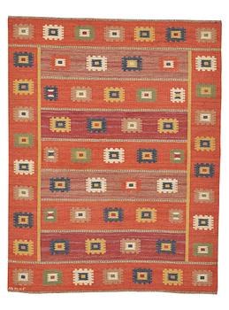 Märta Måås-Fjetterström, A carpet, "Röd grön äng", flat weave, ca 259,5 x 200-201 cm, signed AB MMF.