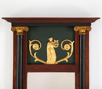 A Swedish Carl Johan mirror, 19th Century.