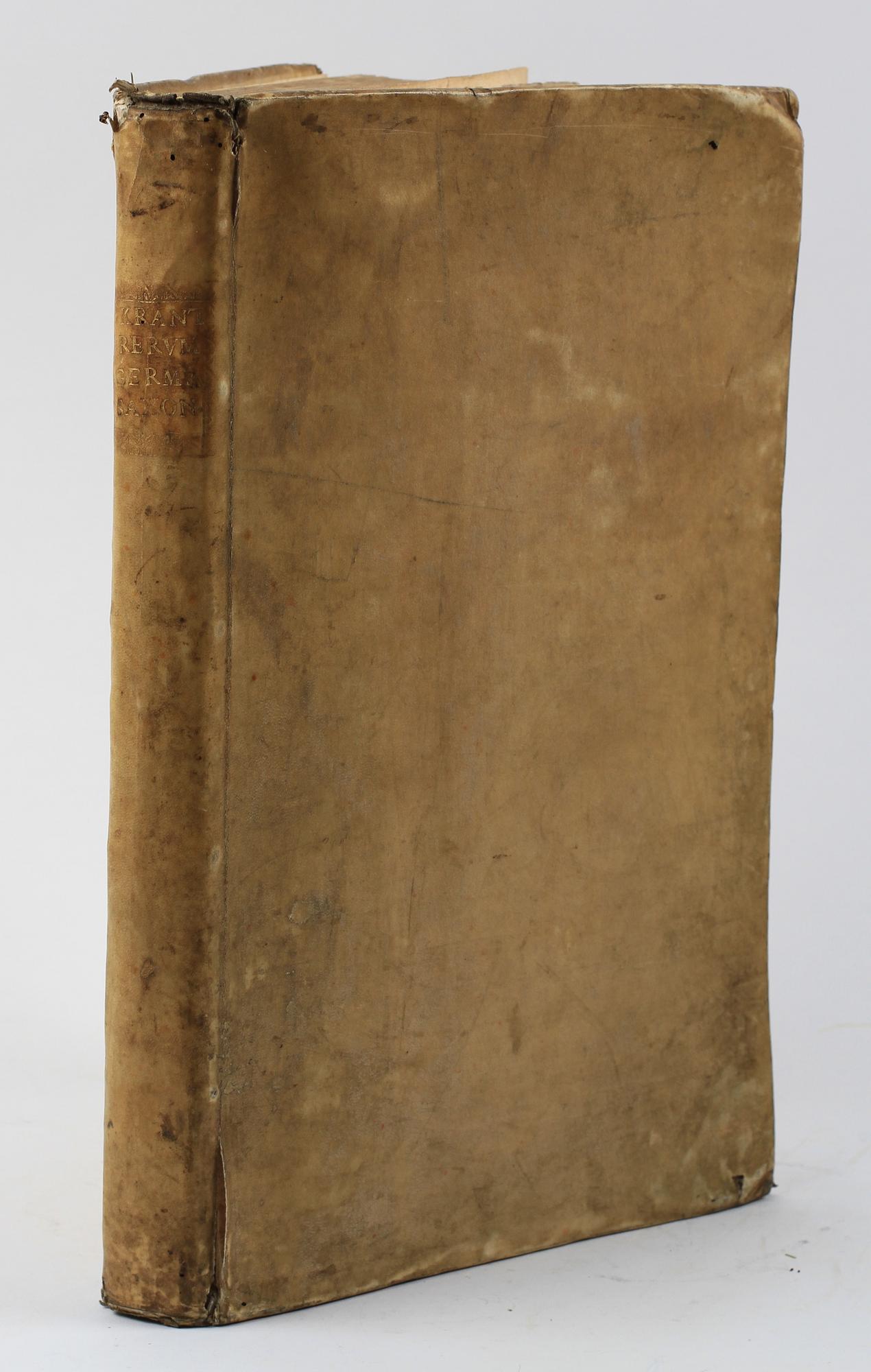 BOK, "Rerum Germanicacarum historici clariss" av Albert Krantz, Frankfurt 1575.