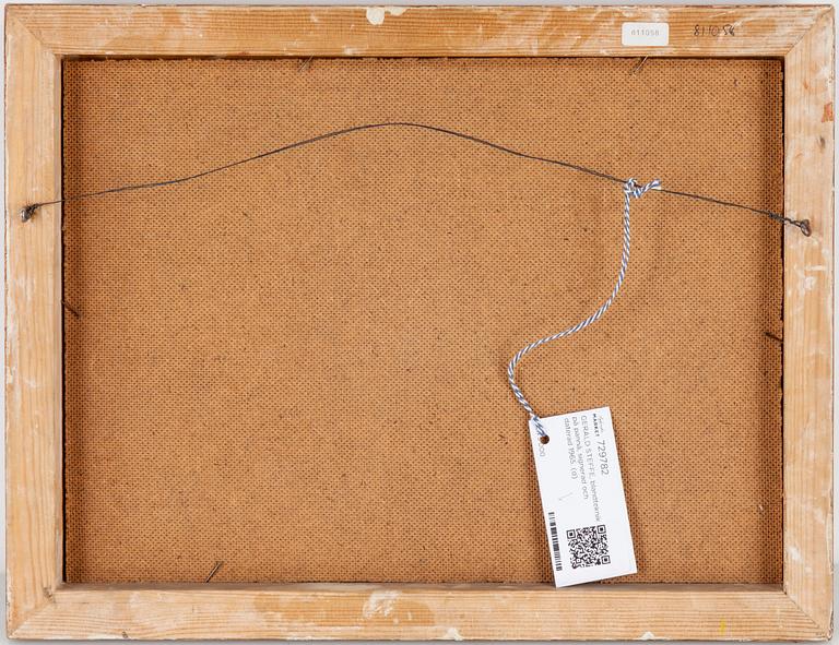 GERALD STEFFE, blandteknik på pannå, signerad och daterad 1965.