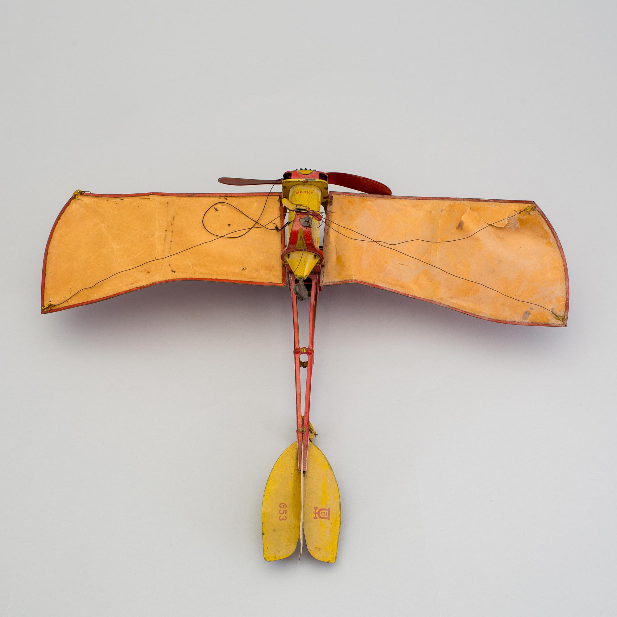 A tinplate Lehmann Ikarus 653 airplane, Germany, 1913-1935.