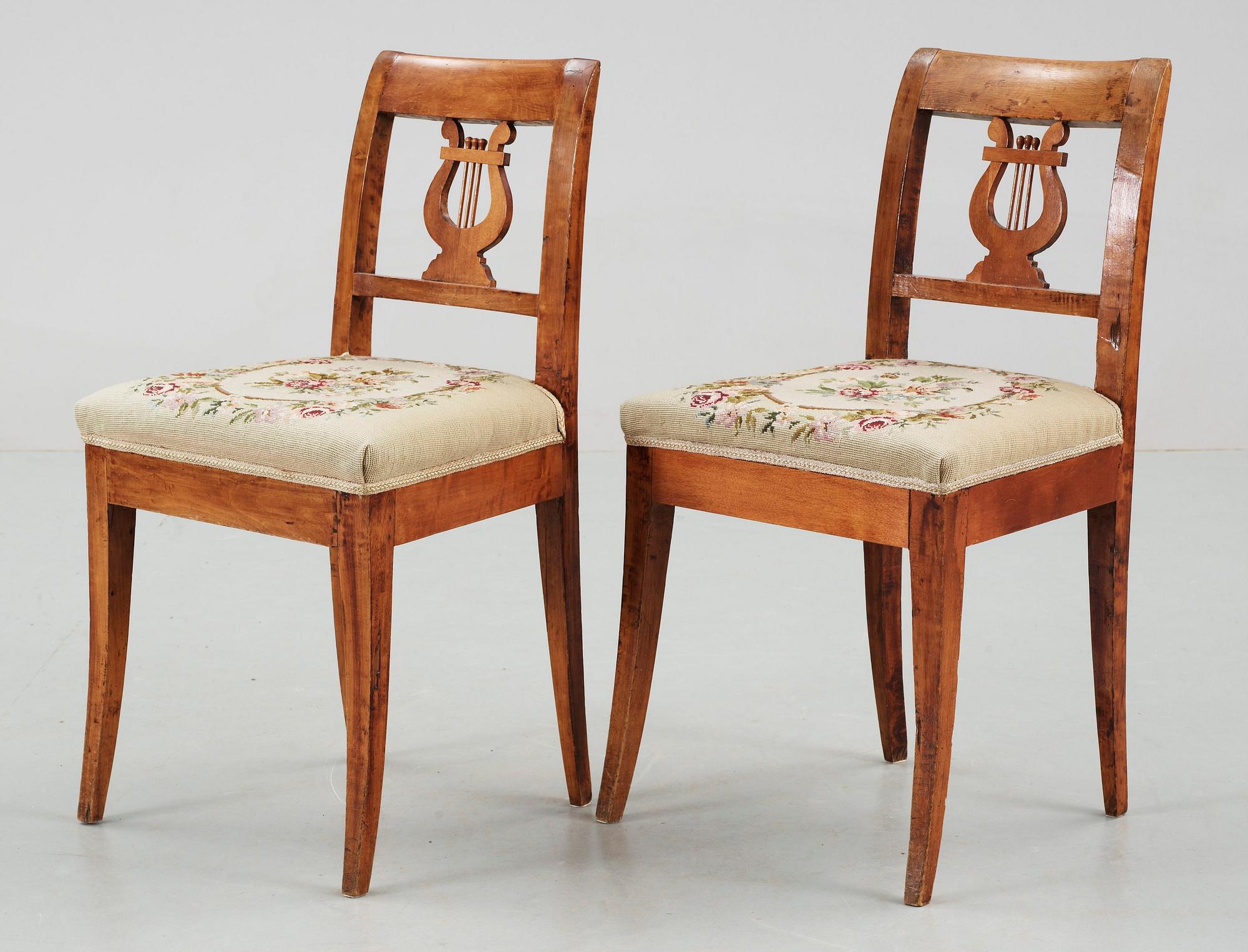 STOLAR, ett par. Karl Johan, 1800-talets mitt.