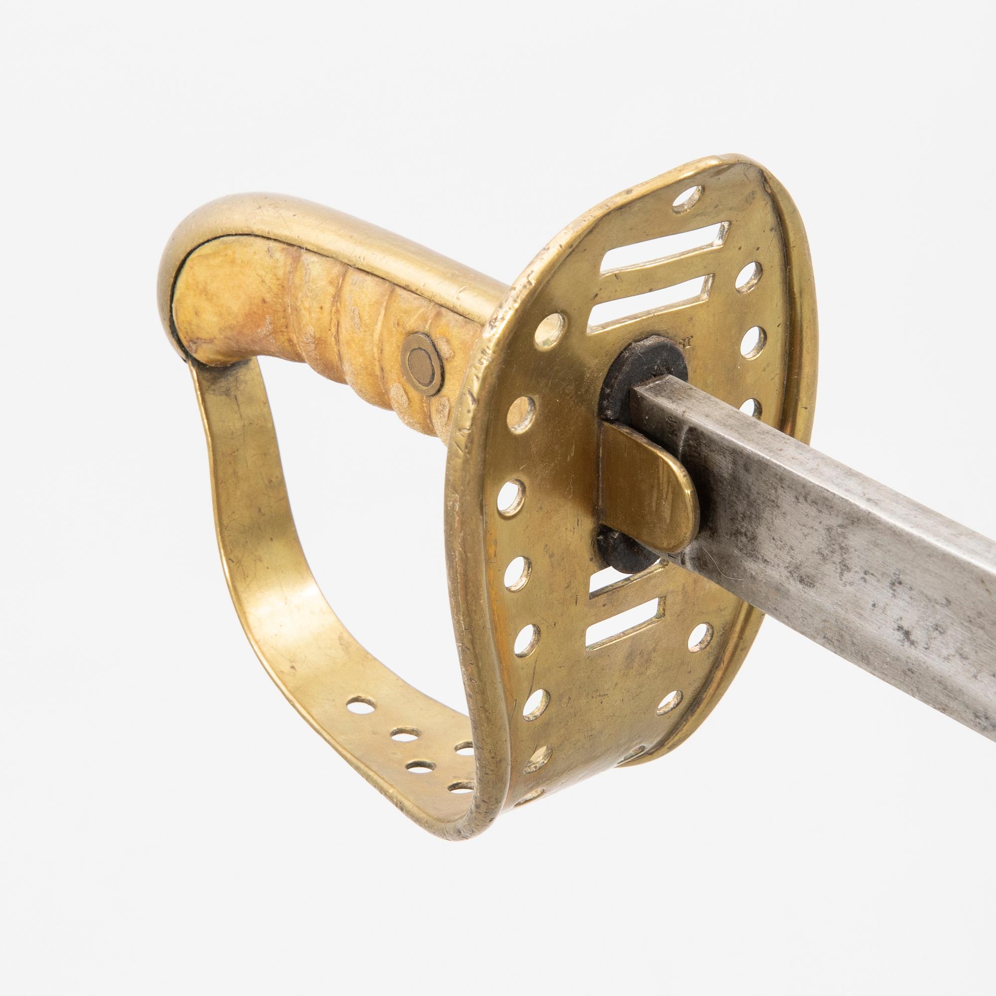 Two Swedish cavalry swords 1867 pattern, one with scabbard.