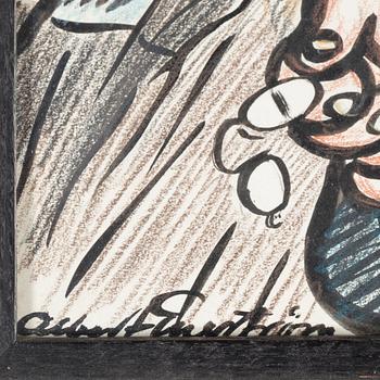 ALBERT ENGSTRÖM, Drawing, signed.