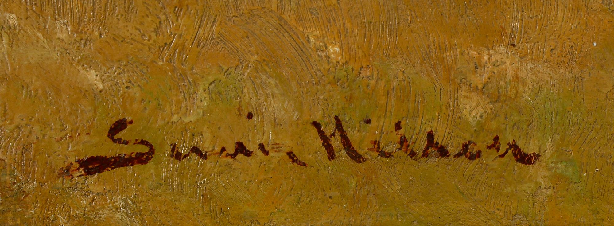 SEVERIN NILSON, olja på pannå, signerad.