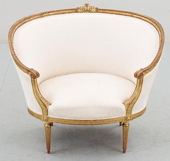 FÅTÖLJ, Louis XVI-stil. 1900-tal.