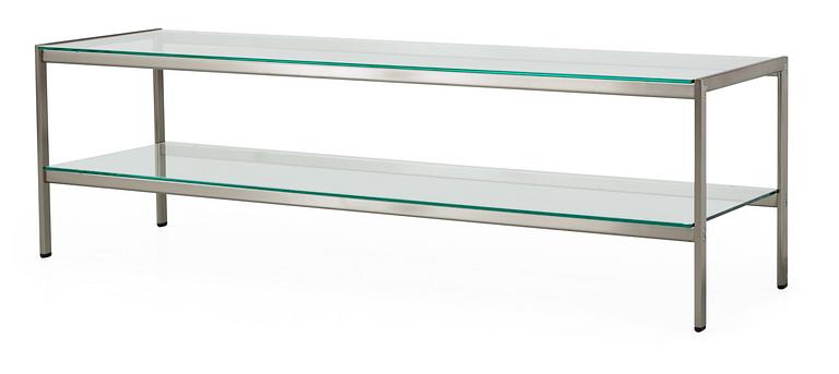 A Gae Aulenti 'Sanfedele' glass and aluminium sideboard by Zanotta, Italy.