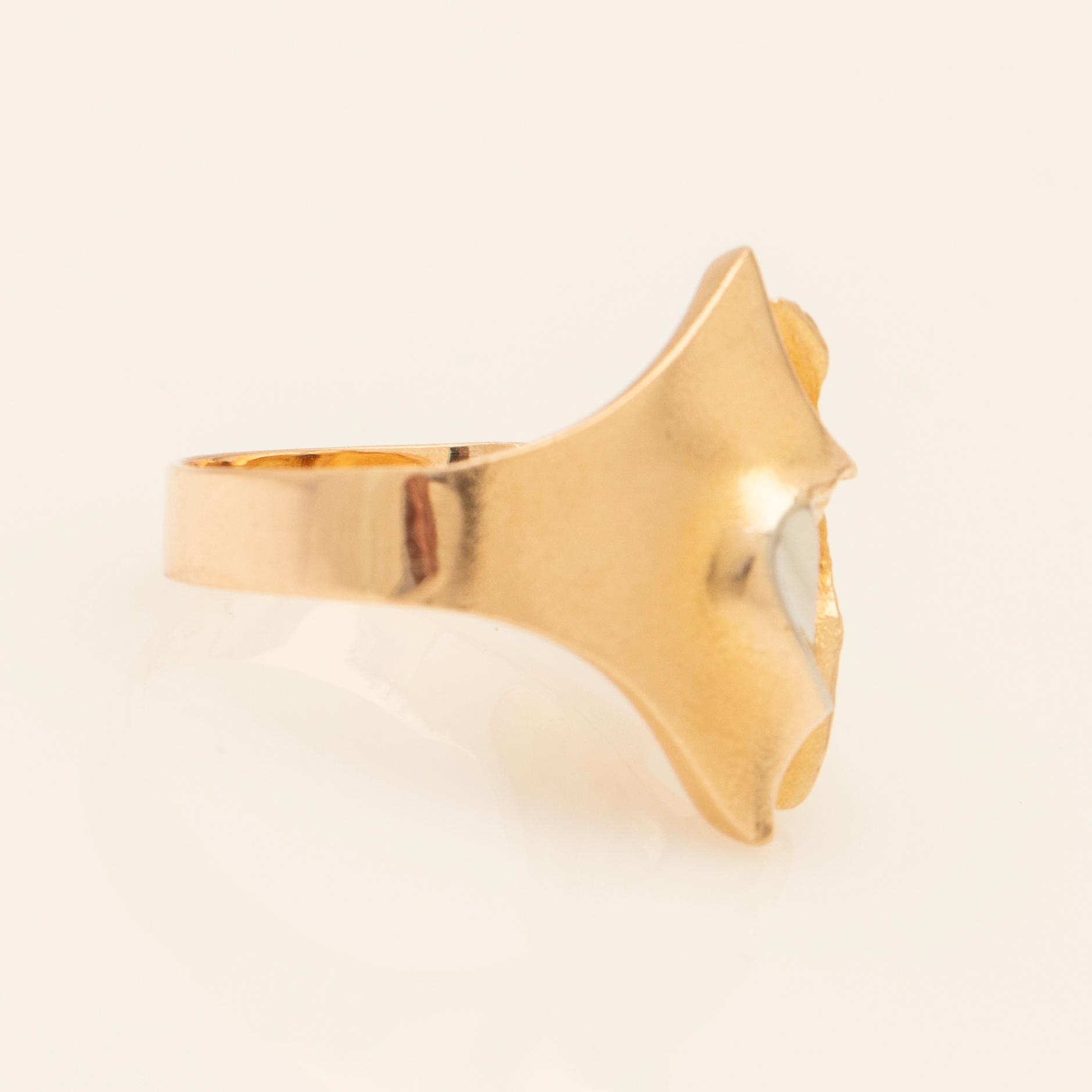 Björn Weckström, ring, "Geisir", 14K gold, Lapponia, Finland.