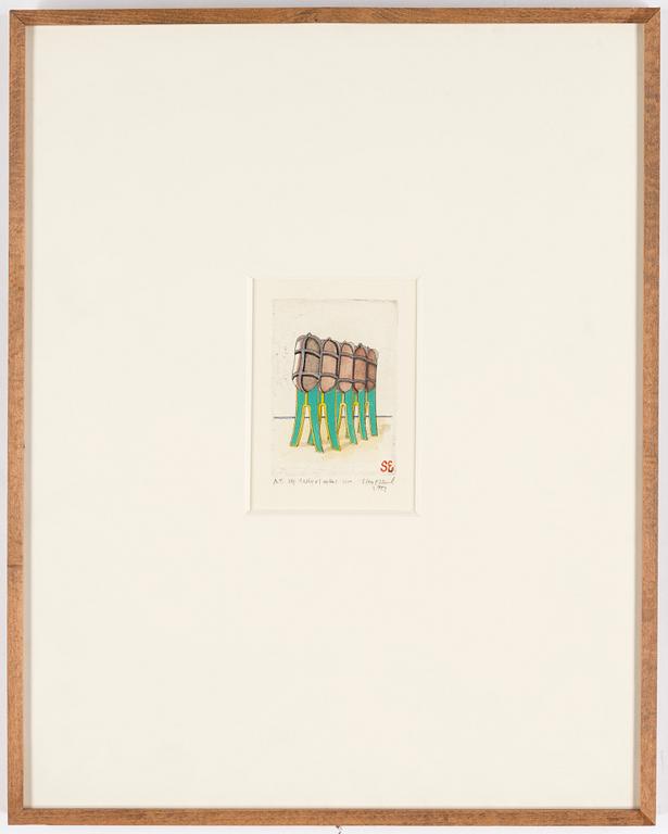 STEN EKLUND, handkolorerad etsning, 1984, signerad och numrerad A.P.