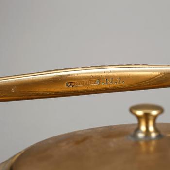 TEKANNA, mässing, Skultuna, omkring 1840-1860.