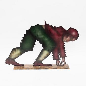 Leif Tjerned, sculpture, acrylic on wood, signed.