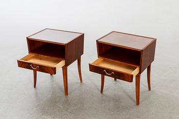 Sängbord, ett par, 1950-tal.