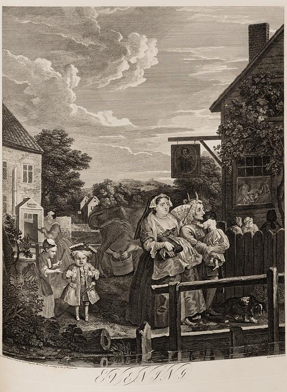 BOOK, "The Works of William Hogarth", 1822, published by Baldwin & Cradock, London.