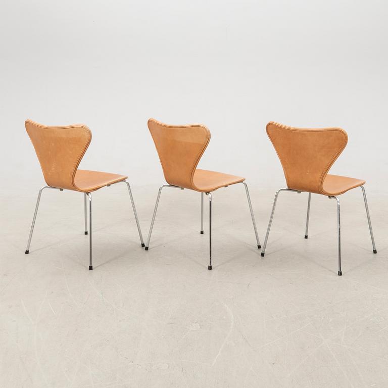 Arne Jacobsen, chairs 6 pcs, "The Seven" for Fritz Hansen Denmark.