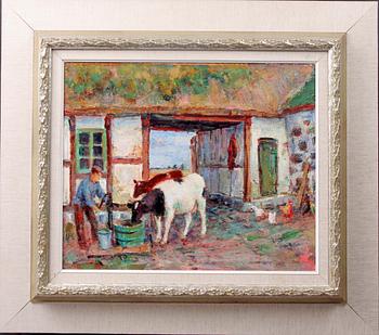 OLSSON, GOTTFRID, olja på duk, sign.