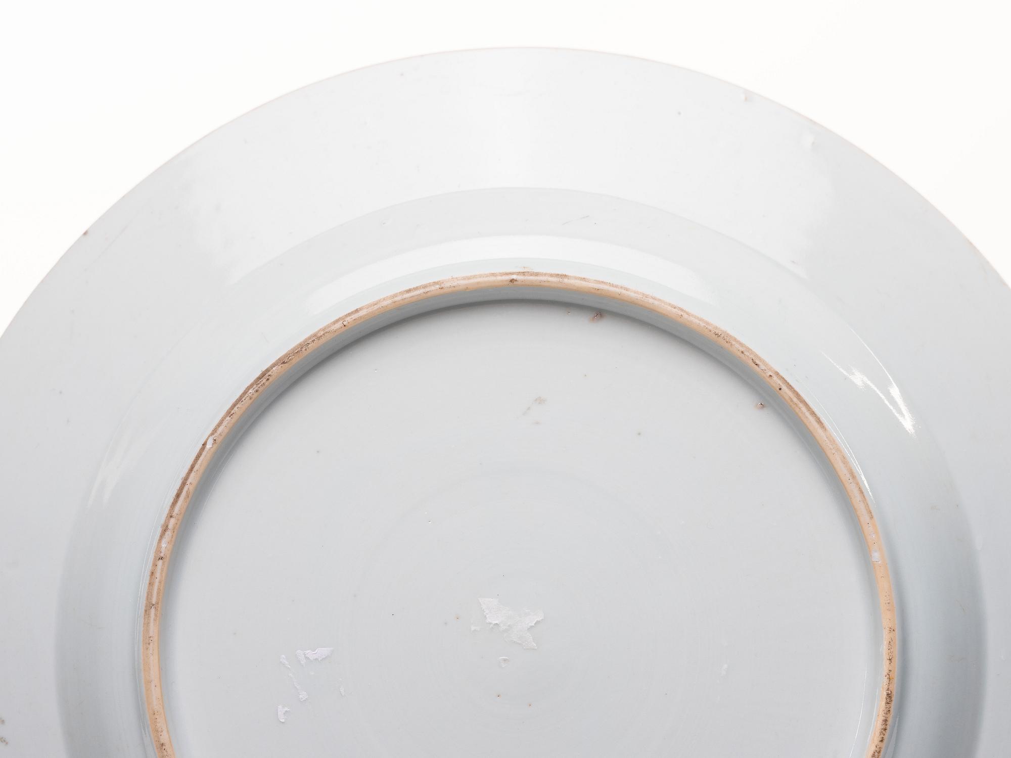 A pair of blue and white Chinese Export dishes, Qing dynasty, Qianlong (1736-95).